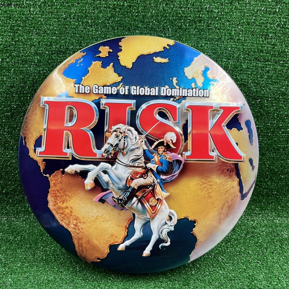Risk The Game Of Global Domination Round Metal Tin 2003 Complete ToysRUs Edition